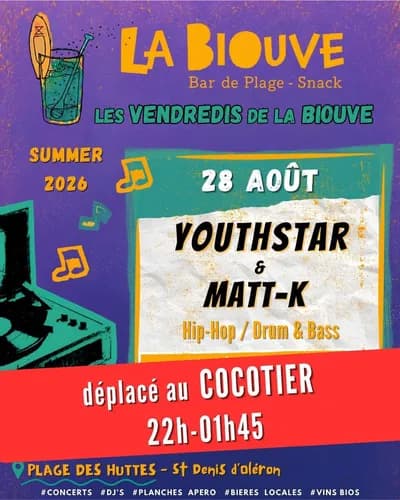 Youthstar & Matt-k — Hip-hop / Drum & Bass au Cocotier