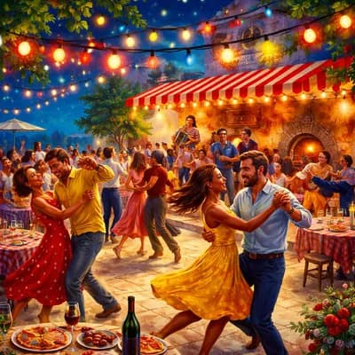 soirée dansante à la pizzeria la casa giorgiani à la Bree les Bains