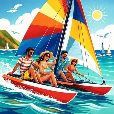 Balade en catamaran à voile