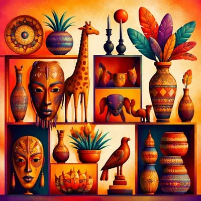 Objet décoration d'afrique