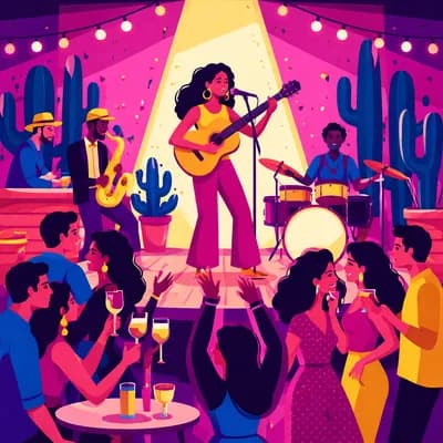 Scène ouverte au cactus bar