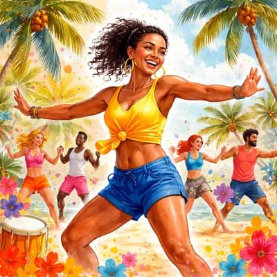 Initiation Zumba à La Marie Galante avec Stéphanie