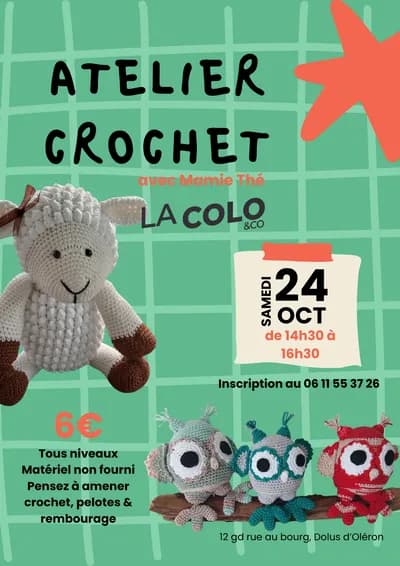 Atelier crochet avec Mamie Thé à la Colo&co