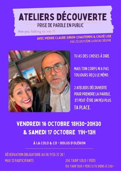 Atelier Prise de parole en public