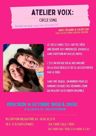 Atelier voix : Circle Song à La Colo&co