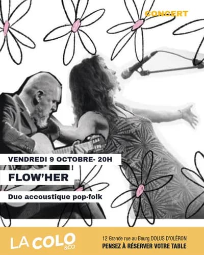 Concert pop/folk avec Flow'her à la Colo&co
