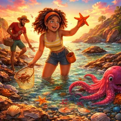 💙🌊🐙 pêche à pied d'exploration 🦐🐚🫧