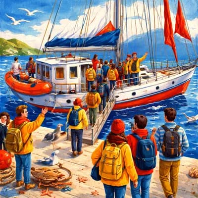 Visite du navire d'expédition le Northabout