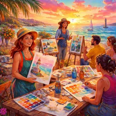 Atelier d’aquarelle : apprendre à peindre à l’aquarelle en explorant l’univers du littoral