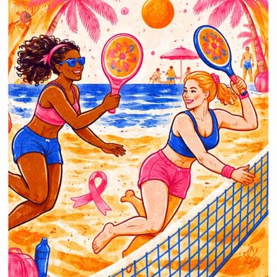 Beach tennis : octobre rose
