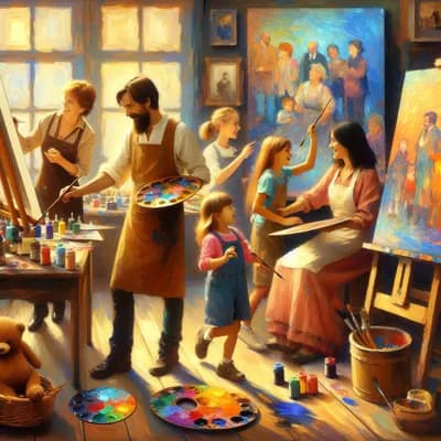 Atelier peinture enfant, parent/enfant, parent/ado