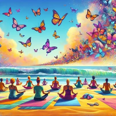🦋yoga à la plage 🦋✨sables vignier ✨