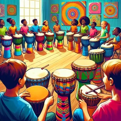 Cours Percu junior Djembé - Folikela