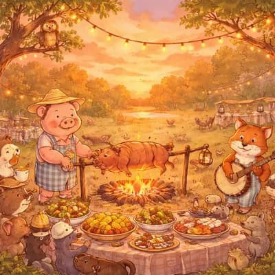 Soirée cochon à la broche