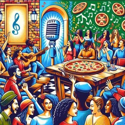 karaoke à la pizzeria la casa giorgiani