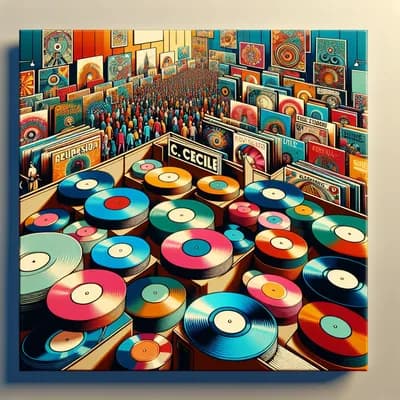 Exposition /vente C.cecile et ses Vinyles