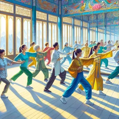 Qi Gong en salle devant les Miroirs