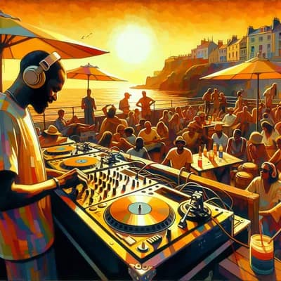 Dj set electro sur le rooftop de l'echoppe boyardville