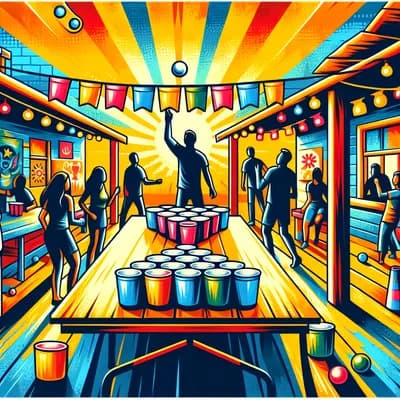 Bière pong : tournoi à l'echoppe