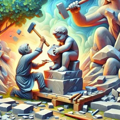 Initiation sculpture sur pierre