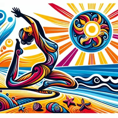 Yoga Vinyasa solaire sur la plage 🧘♀️🏝