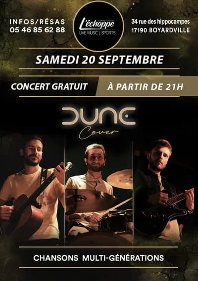 Concert de clôture : Dune Cover à L'echoppe