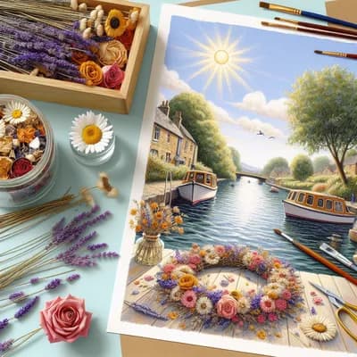 Venez créer votre Couronne de Fleurs Séchées 🌼🌸🏵️ lors d’un atelier apaisant dans un cadre idyllique au bord du chenal 🌊 ⚓️🛟