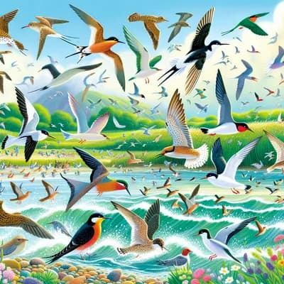 Les oiseaux de mer et des marais