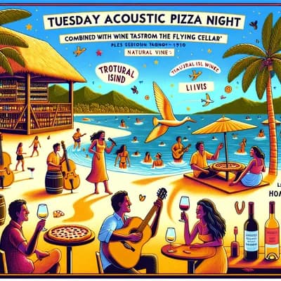 🏝️🎶🍕pizz'accoustik du mardi et dégustations de vin nature avec le chai volant☀️🍷🍕☀️