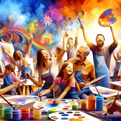 cours de peinture parent /ado. parent /enfant