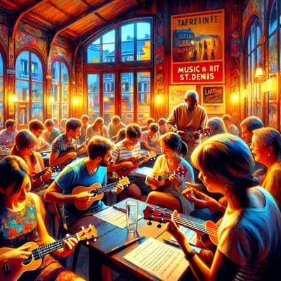 Atelier d'initiation au ukulélé à st-denis avec jean-bat