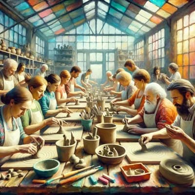 Atelier fabrication de sifflets en argile