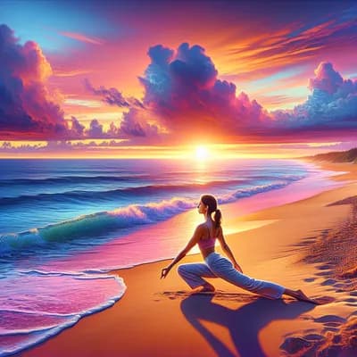 Yoga à la plage de la cotinière avec elodie 🌅