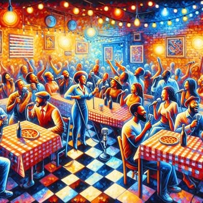 karaoke à la pizzeria la casa giorgiani