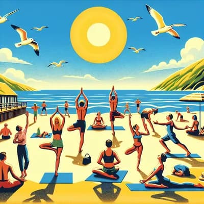 ☀️yoga à la Plage - St Denis - Les Seulieres ☀️