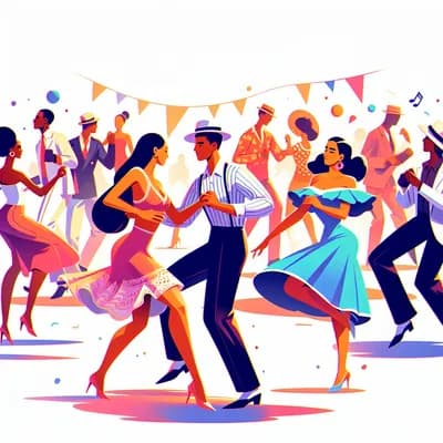 Animation de danses latines au marchĂ© de dolus đ