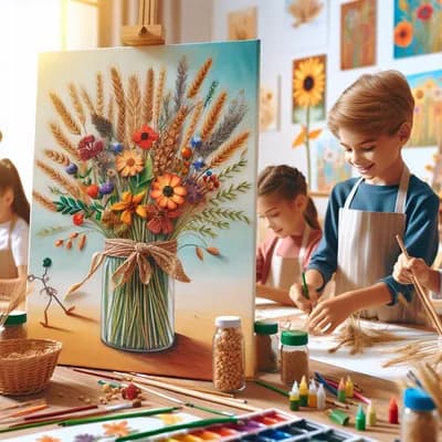 Atelier 7-12 ans : herbier de céréales