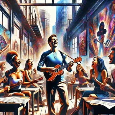 Atelier d'initiation au ukulélé à st-denis avec jean-bat