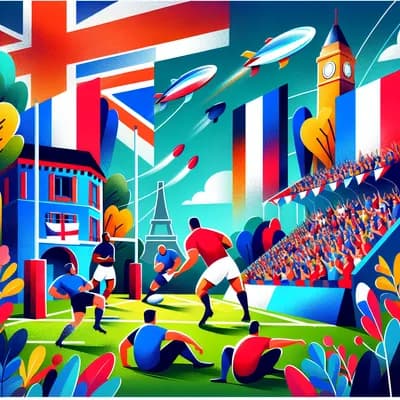 Rugby Angleterre France à L'echoppe (boyardville)