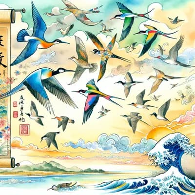 Exposition photo, aquarelles et Kakemonos sur la migration des oiseaux.