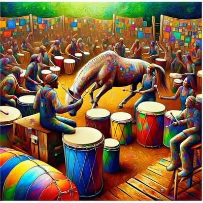 atelier tambour et chevaux