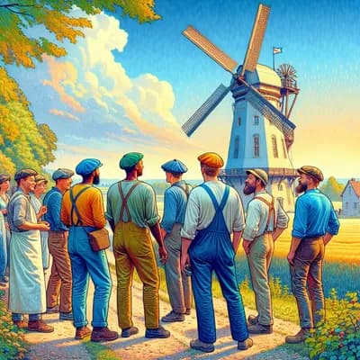 Visite du Moulin de La Brée par l'équipe de meunerie