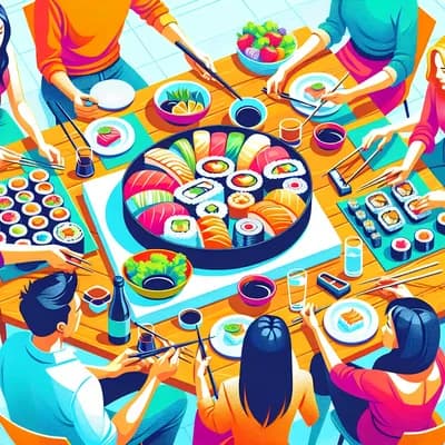 Sushis Party avec Frenshi Sushis à La Minute Blonde Saujon