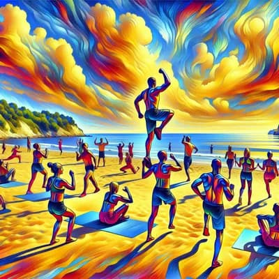 Circuit training / sur la plage