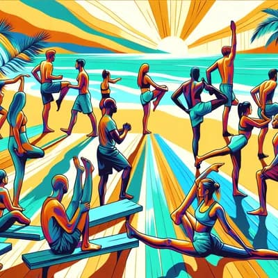 Étirements & mobilité / sur la plage