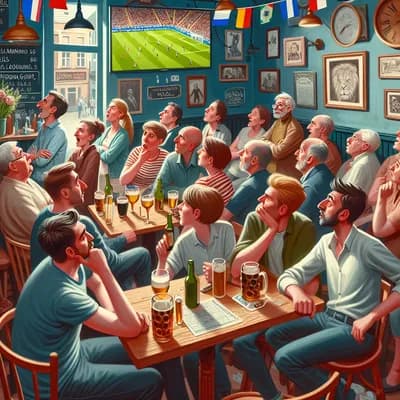 Foot 1/4 ligues des champion dans le bistro de la colo