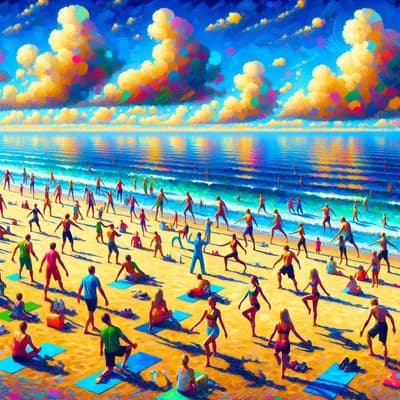 Gainage & posture / sur la plage