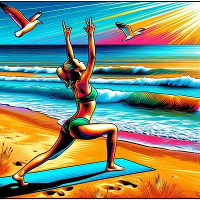 Yoga à la plage des sables vigniers avec Caro 🏖️