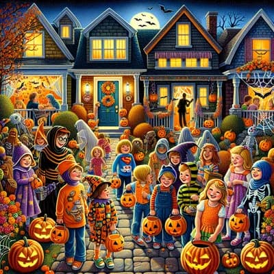 Porte à porte d'halloween