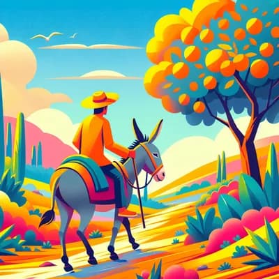 Balade à dos d'âne (enfants) ou en le menant à pieds (adultes)